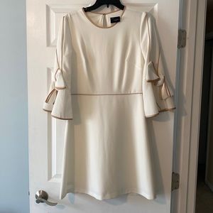 White Bell Sleeve Work Dress